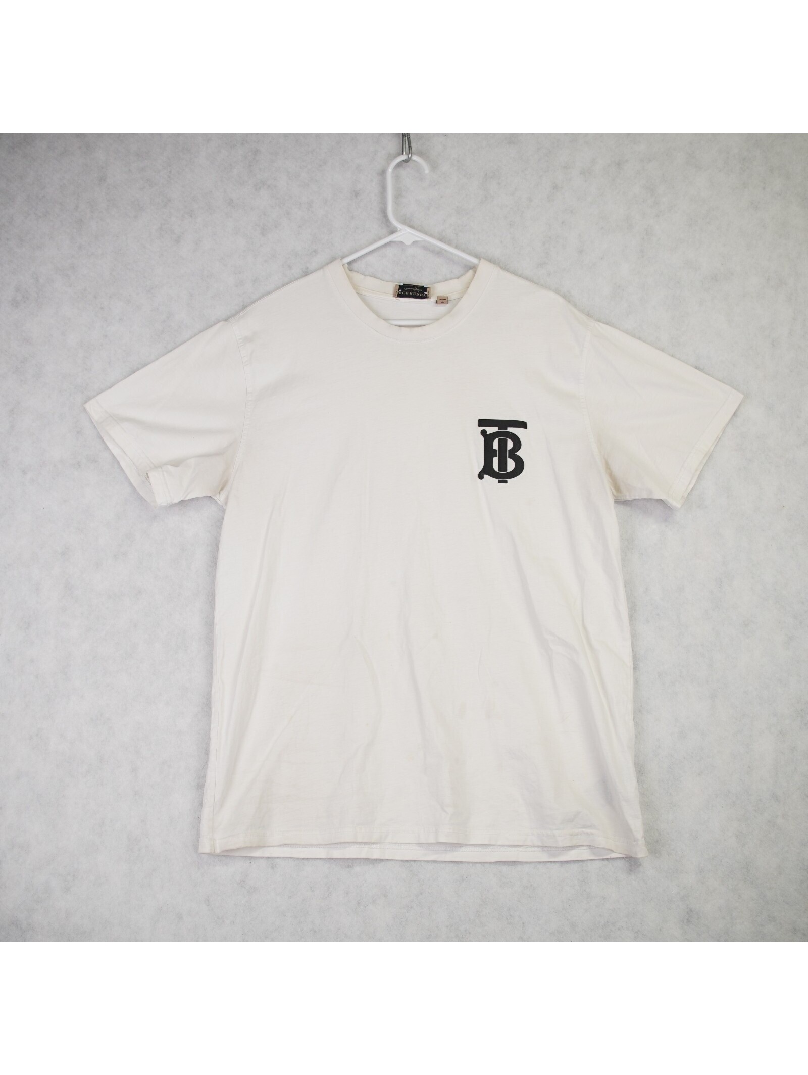 Burberry Emerson Tb Monogram Oversized T Shirt Mens Xl White Read & See Pictures